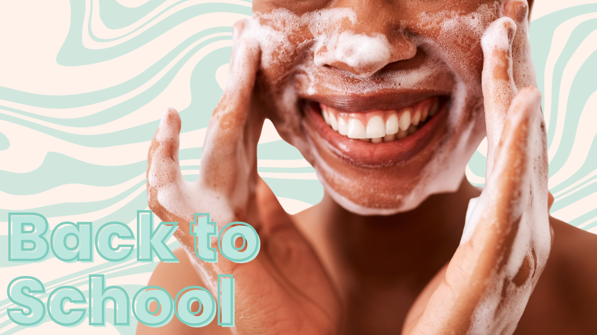 Young girl doing skincare