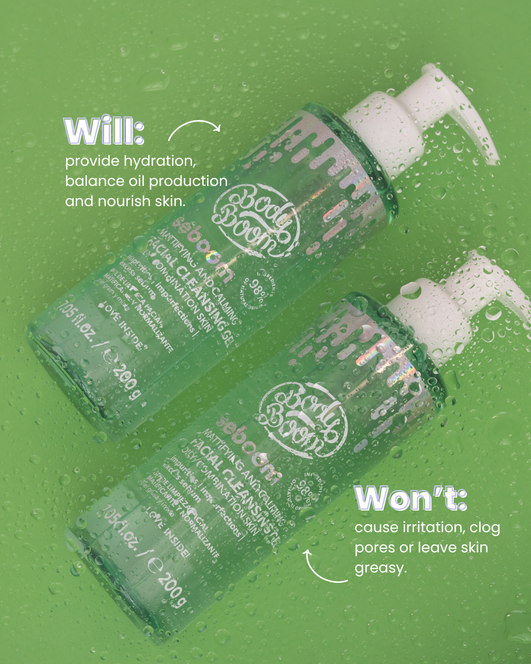 Mattifying and Calming Facial Cleansing Gel