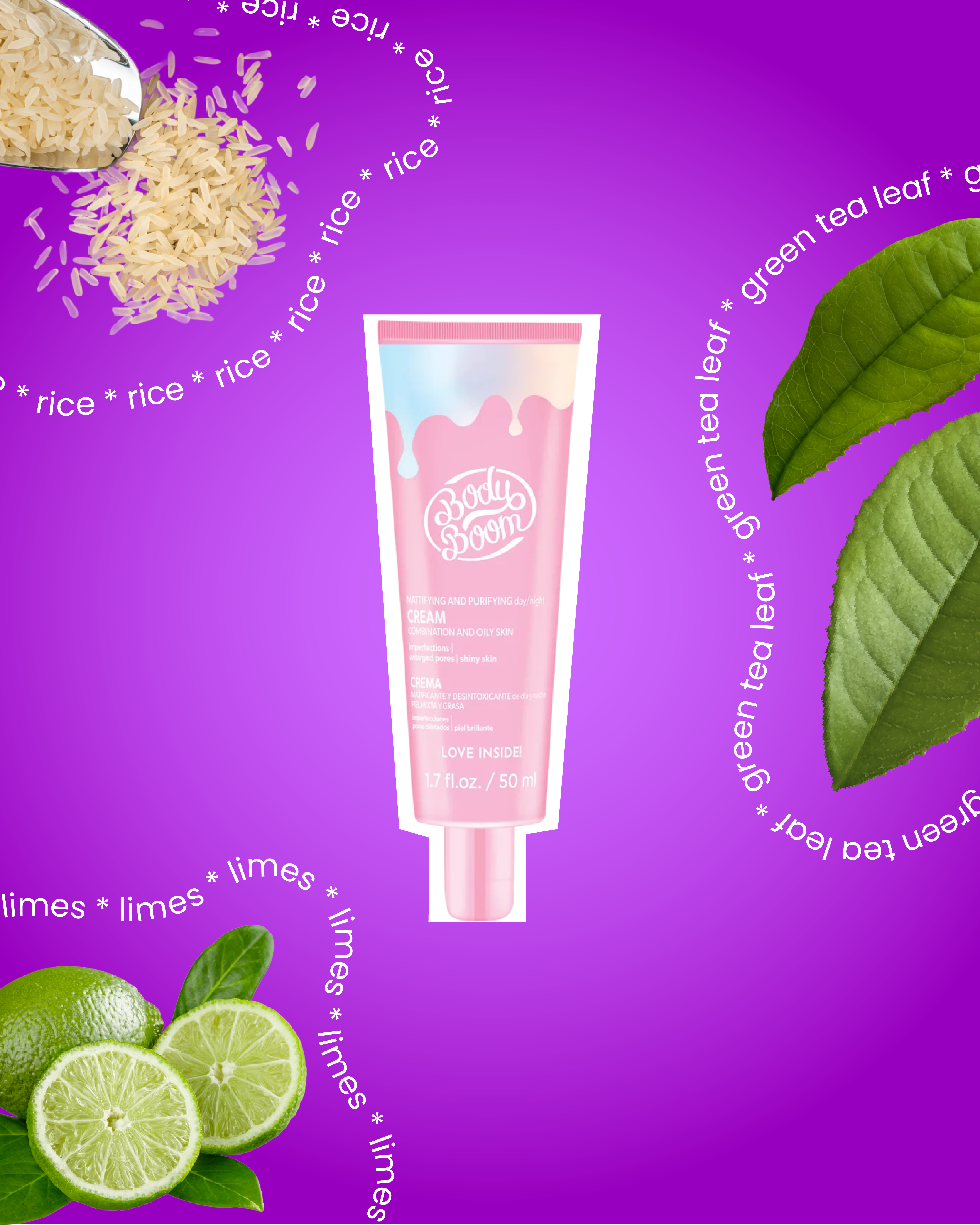 BodyBoom Pink Mattifying and Purifying Face Cream