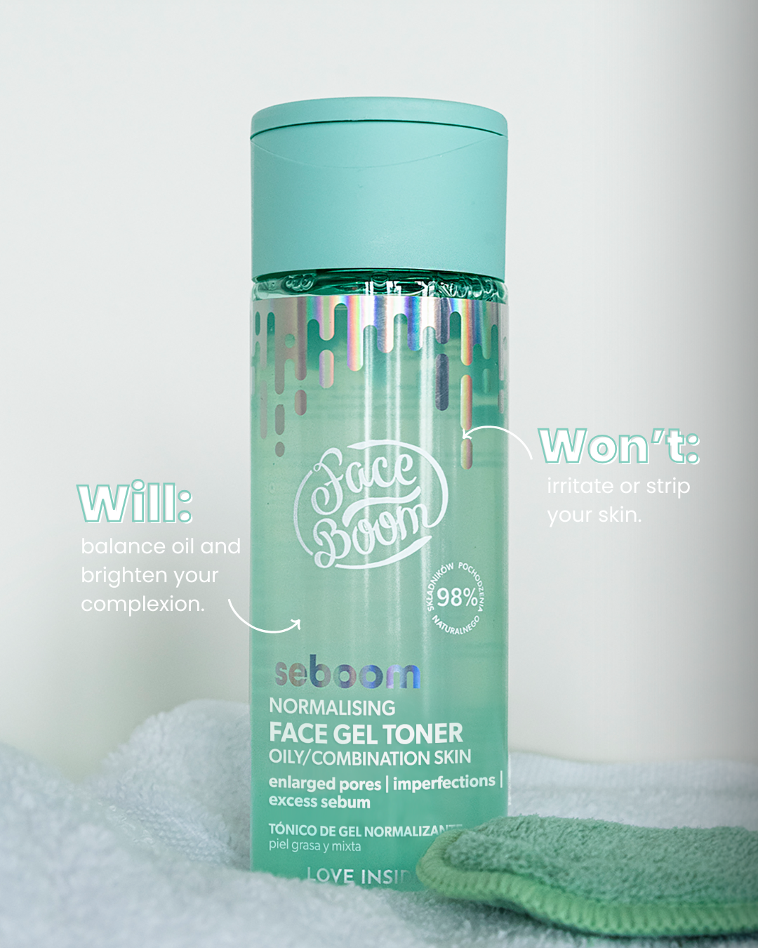 Refreshing Face Gel Toner Oily and Combination Skin.