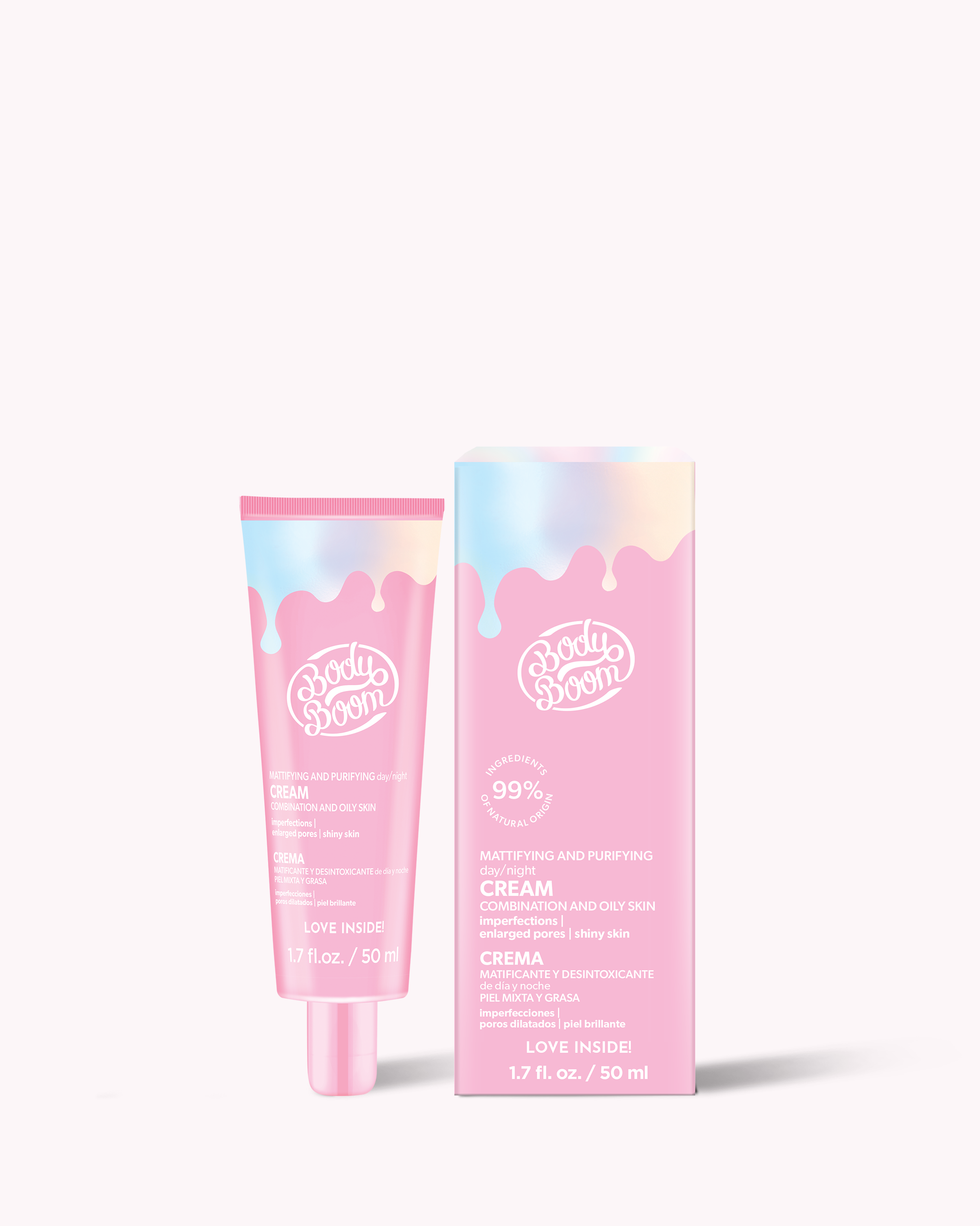 BodyBoom Pink Mattifying and Purifying Face Cream